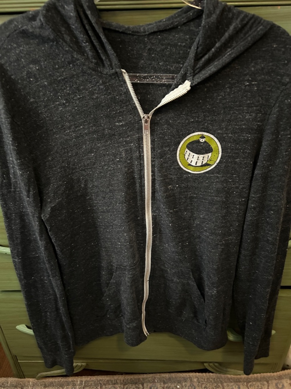 Dark Heather Gray Zip Hoodie -